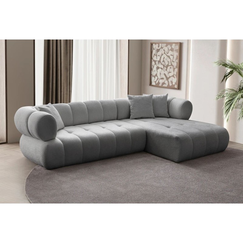 Corner Sofa Petra Right - Grey Grey