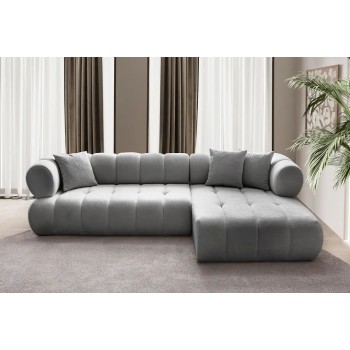 Corner Sofa Petra Right - Grey Grey