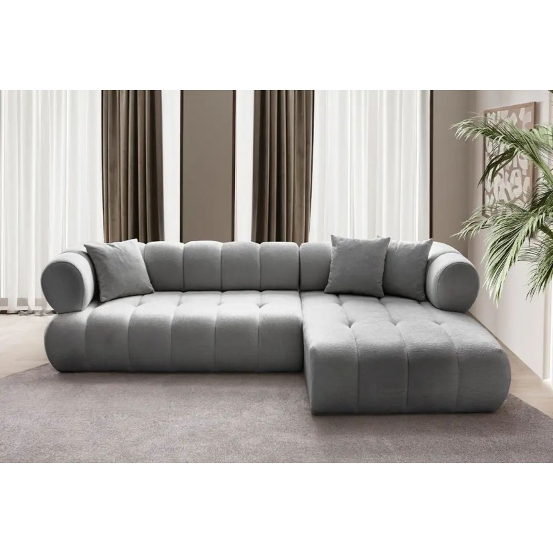 Corner Sofa Petra Right - Grey Grey