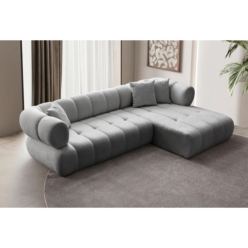 Corner Sofa Petra Right - Grey Grey