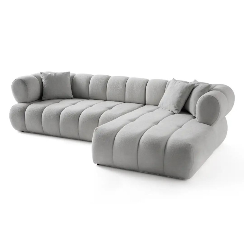 Corner Sofa Petra Right - Grey Grey