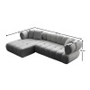 Corner Sofa Petra Left - Grey Grey