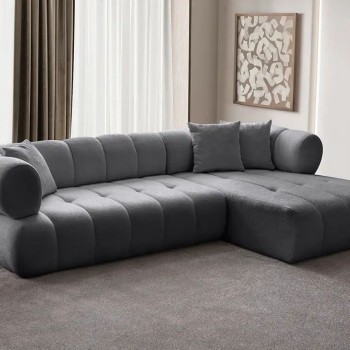 Corner Sofa Petra Right - Dark Grey Dark Grey