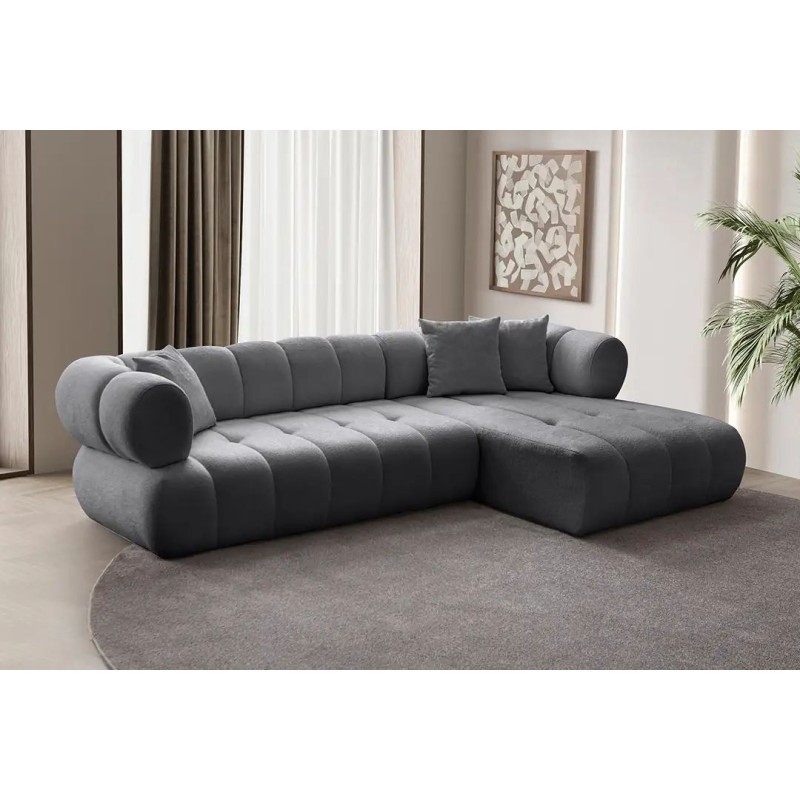 Corner Sofa Petra Right - Dark Grey Dark Grey