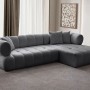 Corner Sofa Petra Right - Dark Grey Dark Grey