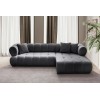 Corner Sofa Petra Right - Dark Grey Dark Grey