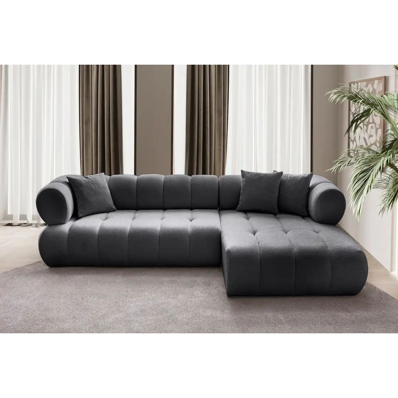 Corner Sofa Petra Right - Dark Grey Dark Grey