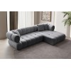 Corner Sofa Petra Right - Dark Grey Dark Grey