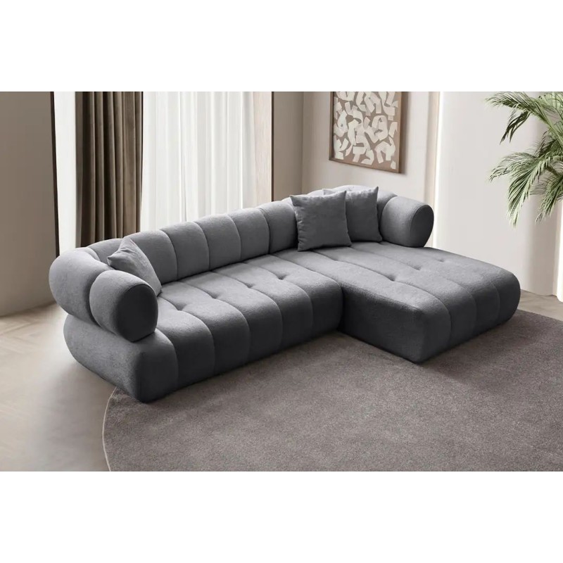 Corner Sofa Petra Right - Dark Grey Dark Grey