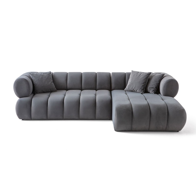 Corner Sofa Petra Right - Dark Grey Dark Grey