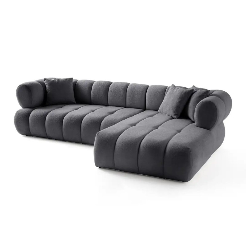 Corner Sofa Petra Right - Dark Grey Dark Grey