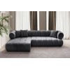 Γωνιακός Καναπές Αριστερή Γωνία - Petra - Χρώμα Σκούρο Γκρι - 280-170x90x70εκ