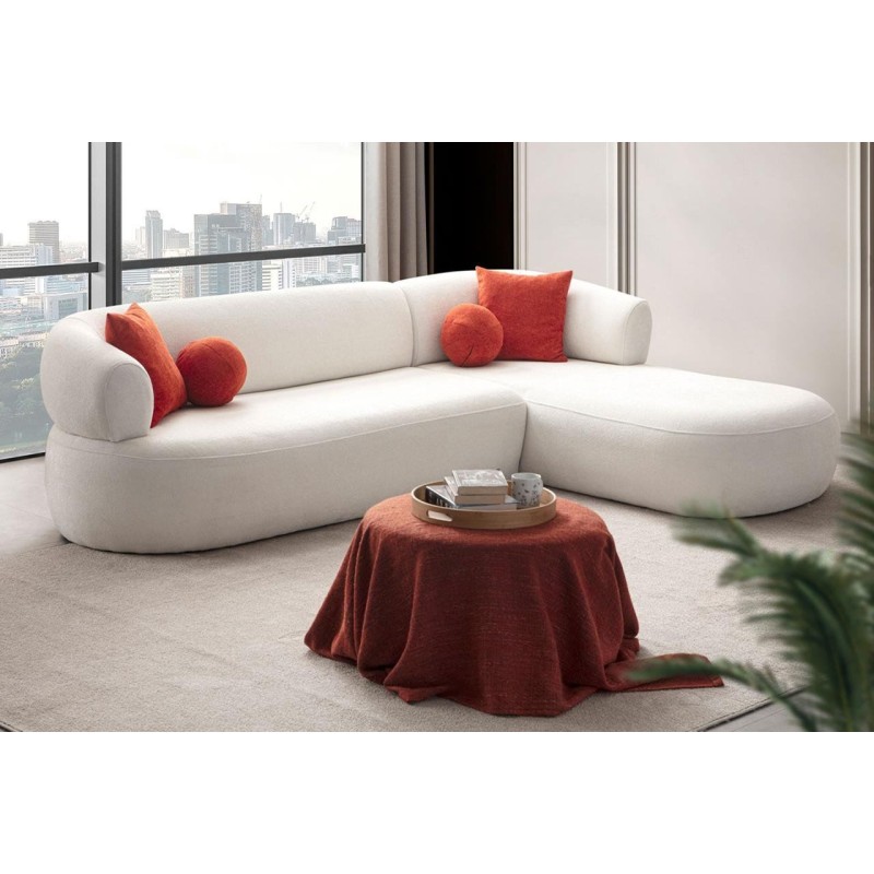 Corner Sofa Roma Right - White White
