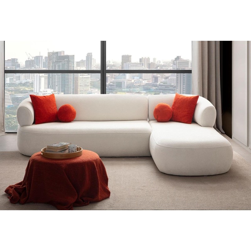 Corner Sofa Roma Right - White White