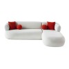 Corner Sofa Roma Right - White White