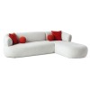Corner Sofa Roma Right - White White