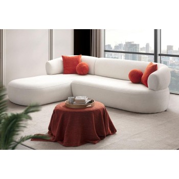 Corner Sofa Roma Left - White White