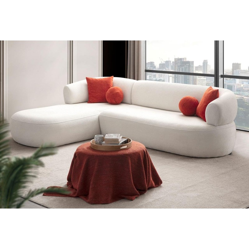 Corner Sofa Roma Left - White White