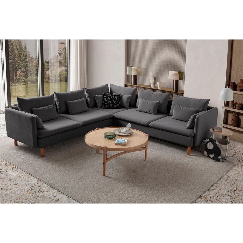 Corner Sofa Flexy L - Anthracite Anthracite