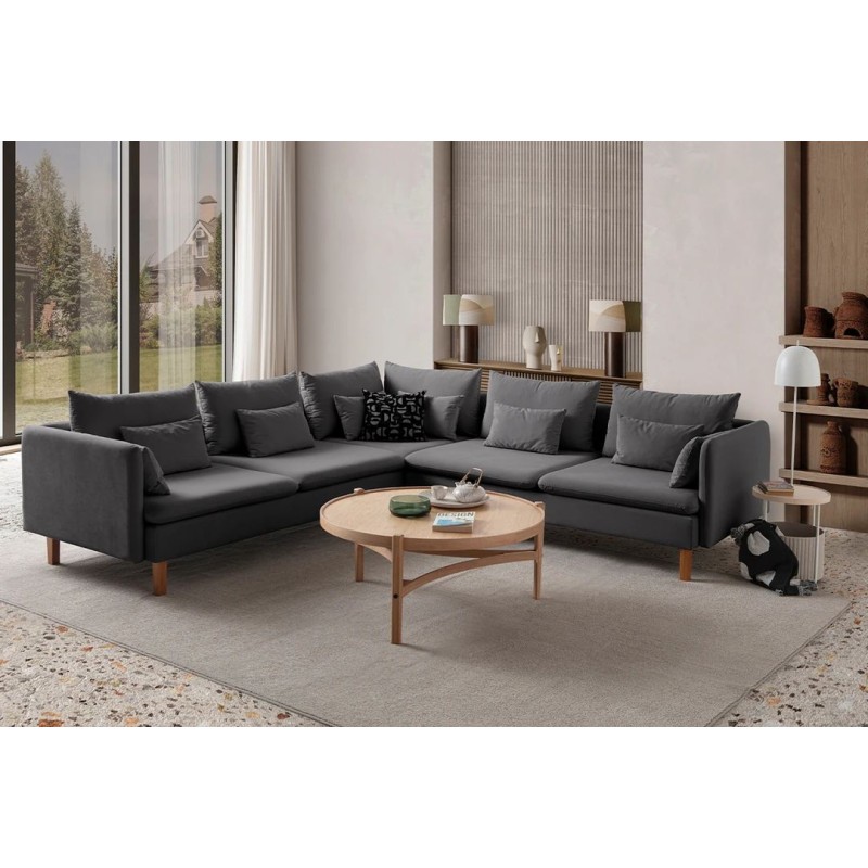 Corner Sofa Flexy L - Anthracite Anthracite