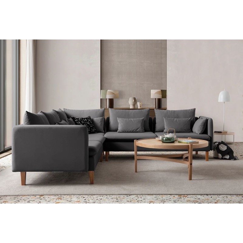 Corner Sofa Flexy L - Anthracite Anthracite