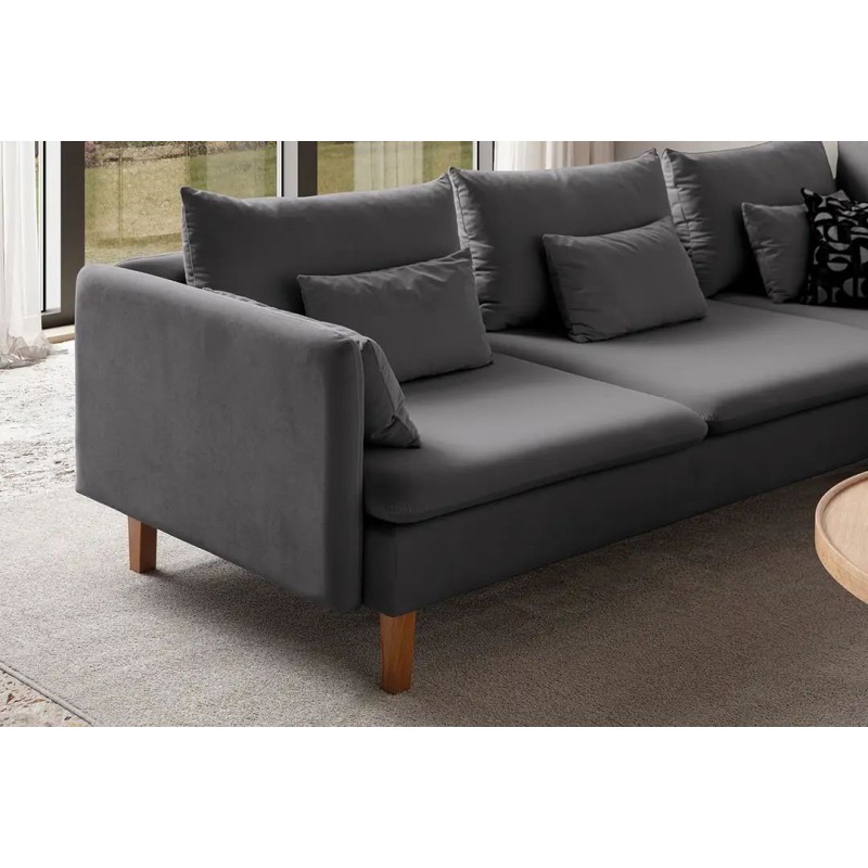 Corner Sofa Flexy L - Anthracite Anthracite
