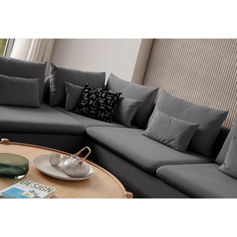 Corner Sofa Flexy L - Anthracite Anthracite