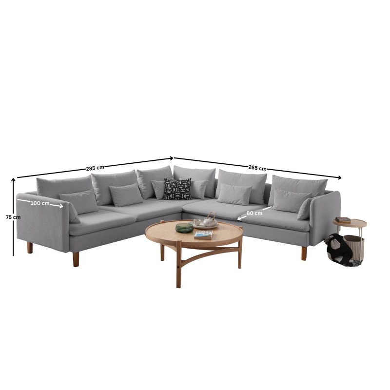 Corner Sofa Flexy L - Grey Grey