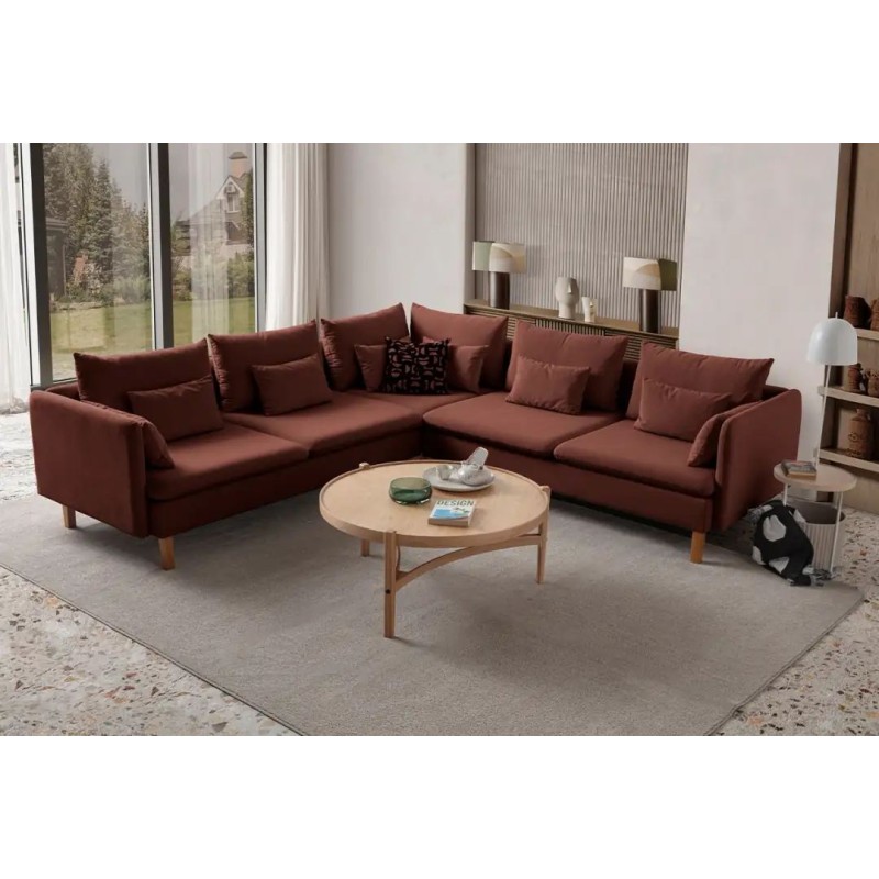 Corner Sofa Flexy L - Tile Red Tile Red