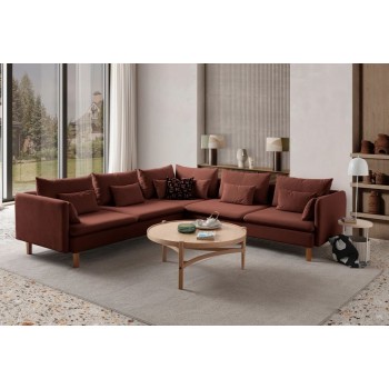 Corner Sofa Flexy L - Tile Red Tile Red