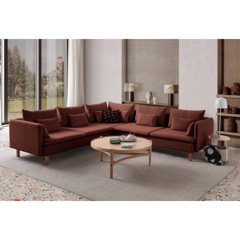 Corner Sofa Flexy L - Tile Red Tile Red