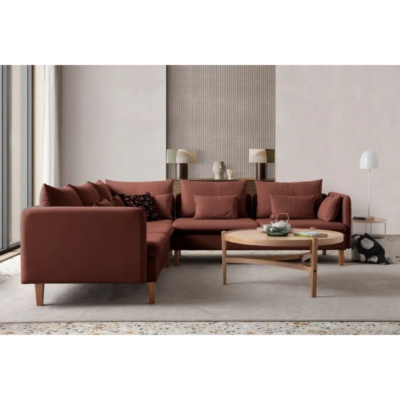Corner Sofa Flexy L - Tile Red Tile Red