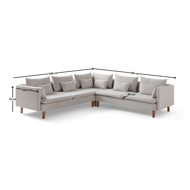 Corner Sofa Flexy L - Cream Cream