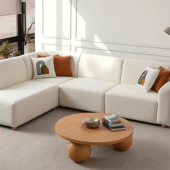 Corner Sofa S-Loft Left - White White
