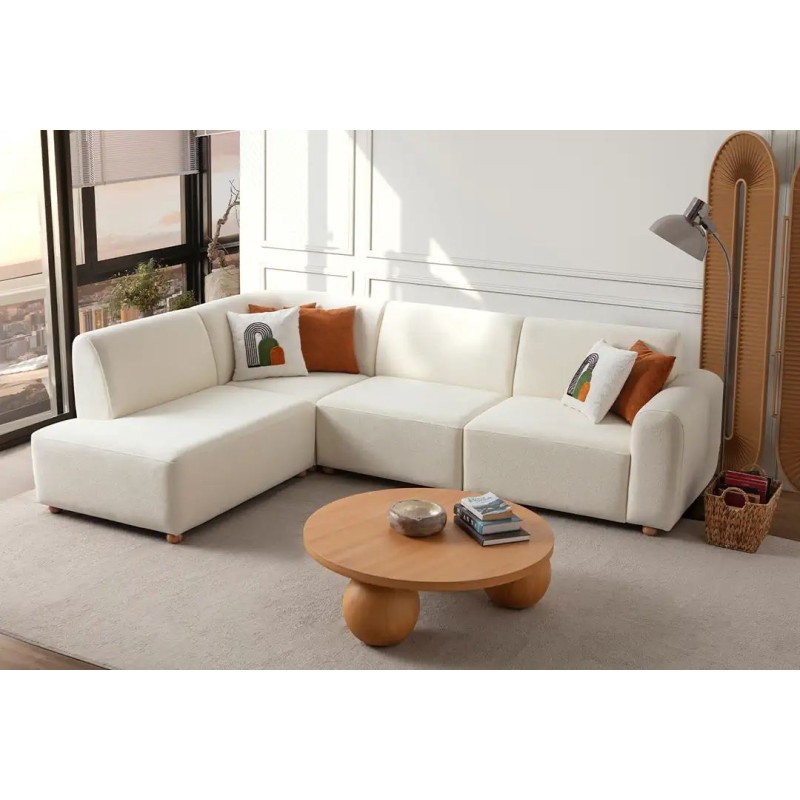 Corner Sofa S-Loft Left - White White