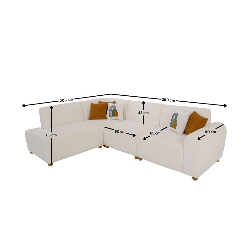Corner Sofa S-Loft Left - White White