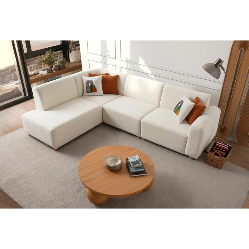 Corner Sofa S-Loft Left - White White