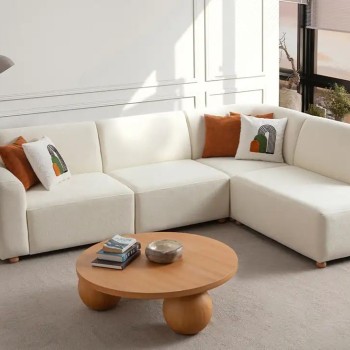 Corner Sofa S-Loft Right - White White