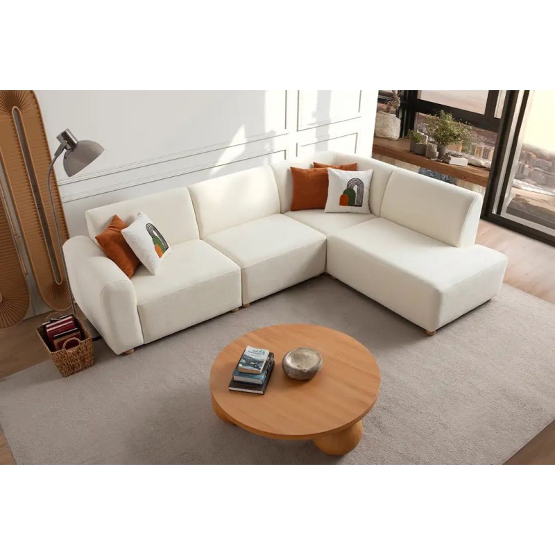 Corner Sofa S-Loft Right - White White