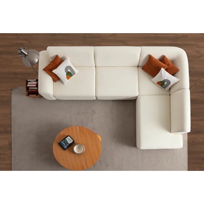 Corner Sofa S-Loft Right - White White