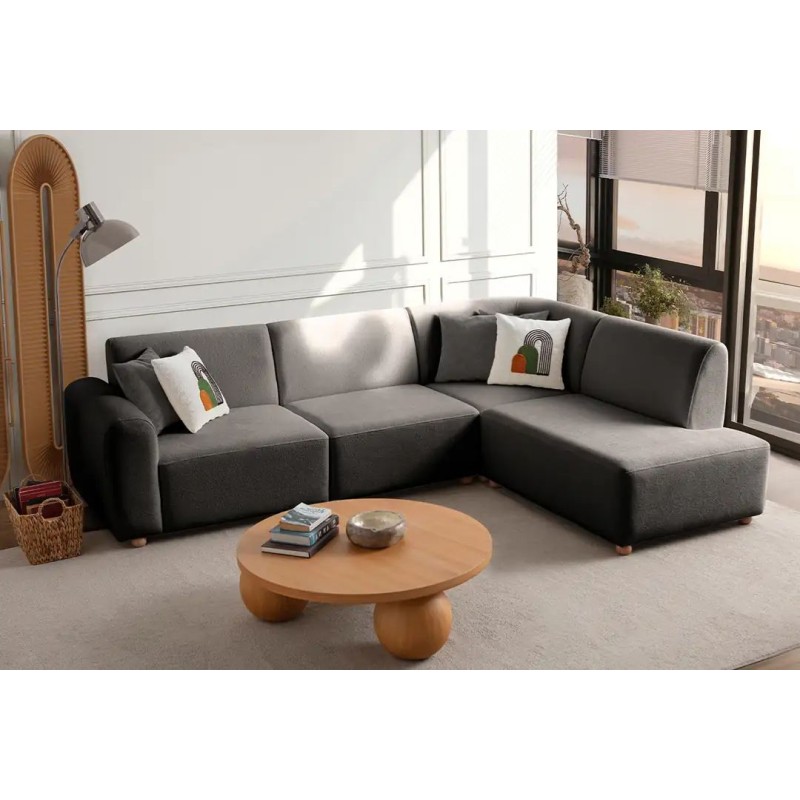 Corner Sofa S-Loft Right - Anthracite Anthracite