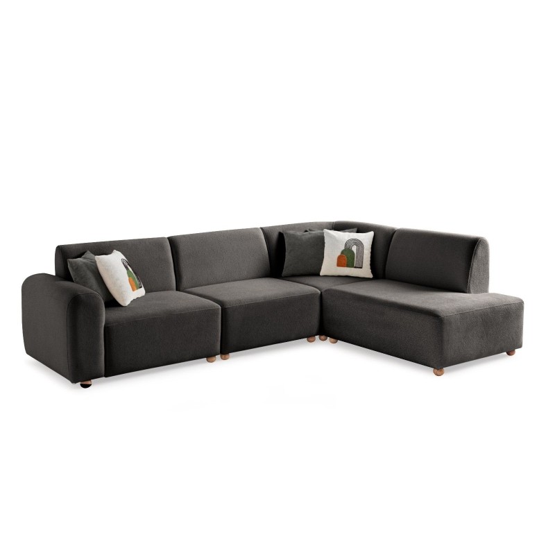 Corner Sofa S-Loft Right - Anthracite Anthracite