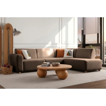 Corner Sofa S-Loft Right - Brown Brown