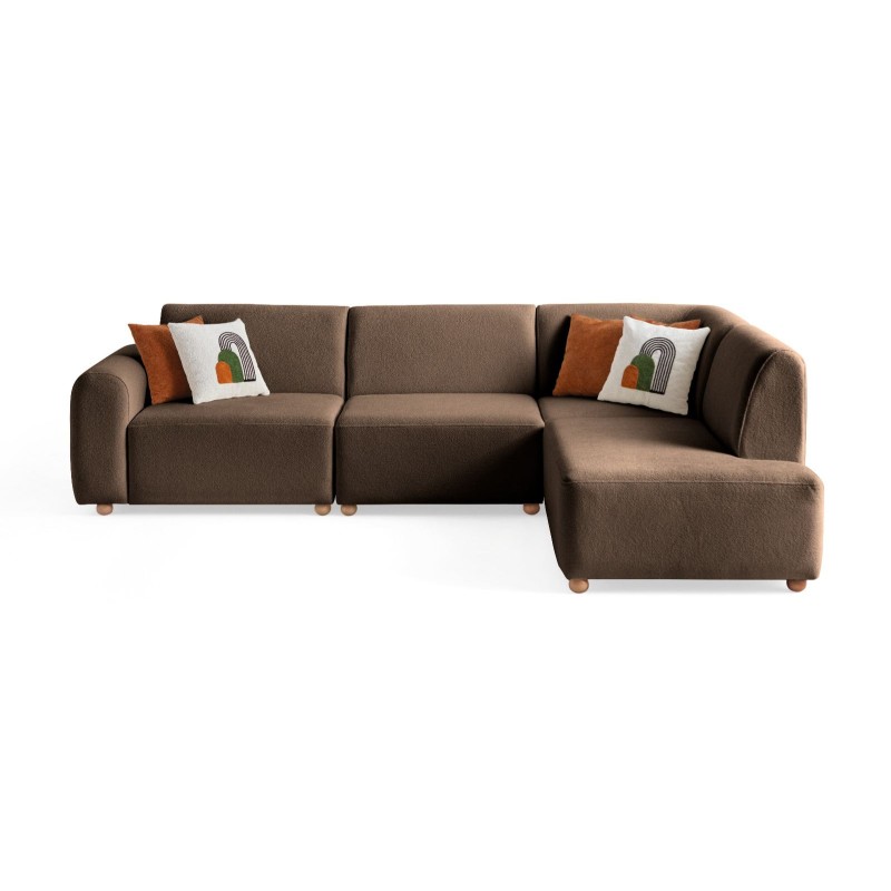 Corner Sofa S-Loft Right - Brown Brown