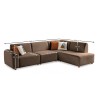 Corner Sofa S-Loft Right - Brown Brown