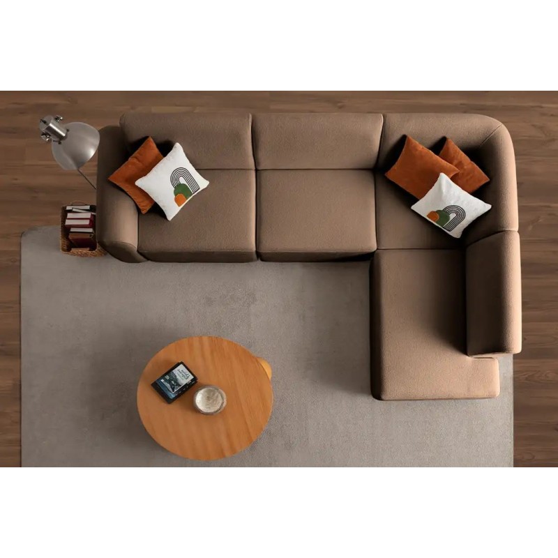 Corner Sofa S-Loft Right - Brown Brown