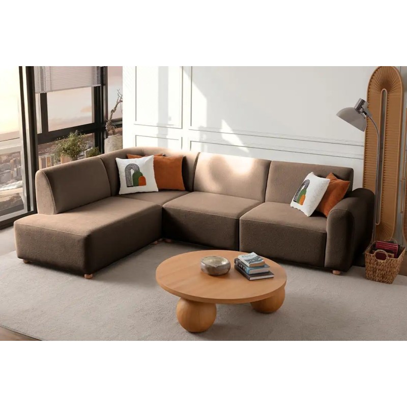 Corner Sofa S-Loft Left - Brown Brown