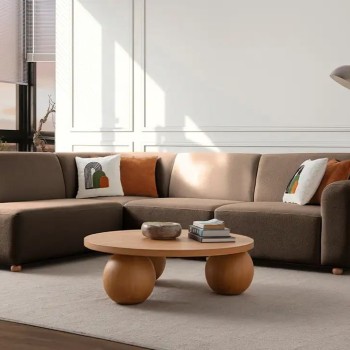 Corner Sofa S-Loft Left - Brown Brown