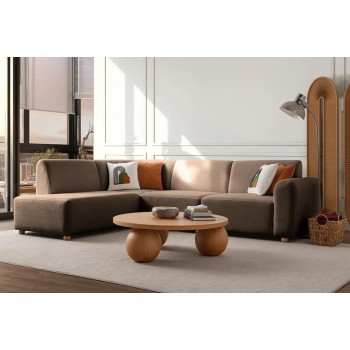 Corner Sofa S-Loft Left - Brown Brown