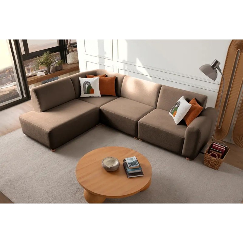 Corner Sofa S-Loft Left - Brown Brown